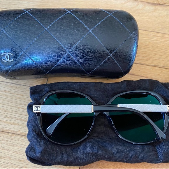 Chanel white quilted sunglasses - Picture 2 of 8